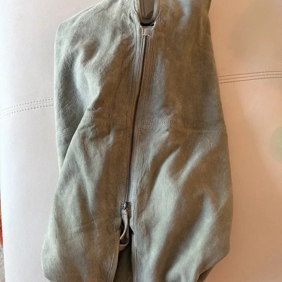 Free People WTF Sun Faded Hobo - Cactus lamb suede - Picture 10 of 14